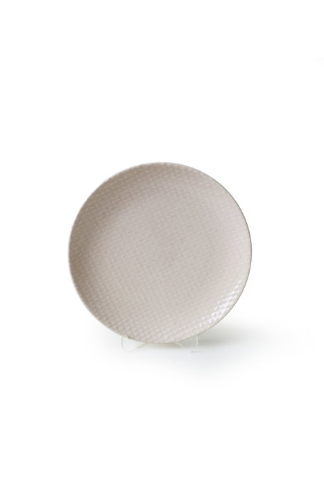 Hermia X00018989 Juego de Platos de Postre de Gres Cerámico, Crema, 21 cm (6 Piezas)